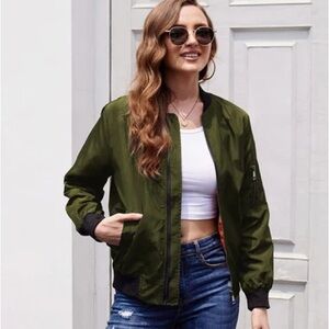 Women’s Green Bomber Jacket